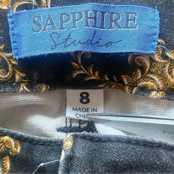 Sapphire Studio Baroque Design Skinny Jeans Size 8 - Picture 2 of 13